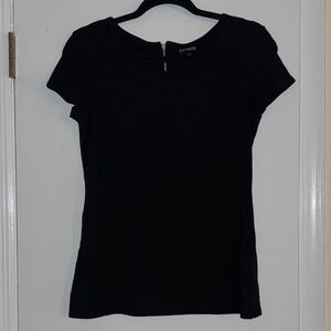 Express Women's Classic Black Short Sleeve Top